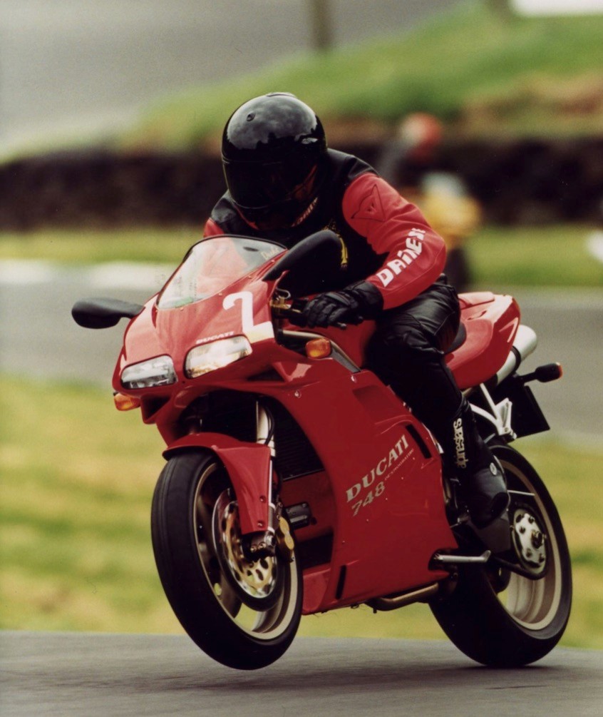 Ducati 748 Biposto over the Mountain tops of Lincolnshire